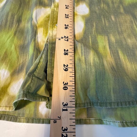 Lucky Brand Dungarees XL Western Pearl Snap Shirt Green Tie Dye Vintage Y2K - Picture 5 of 9